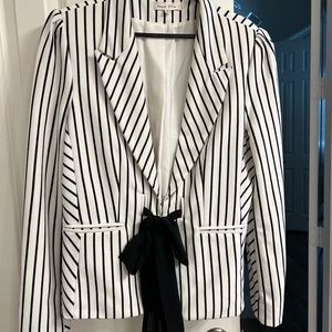 Black and white blazer